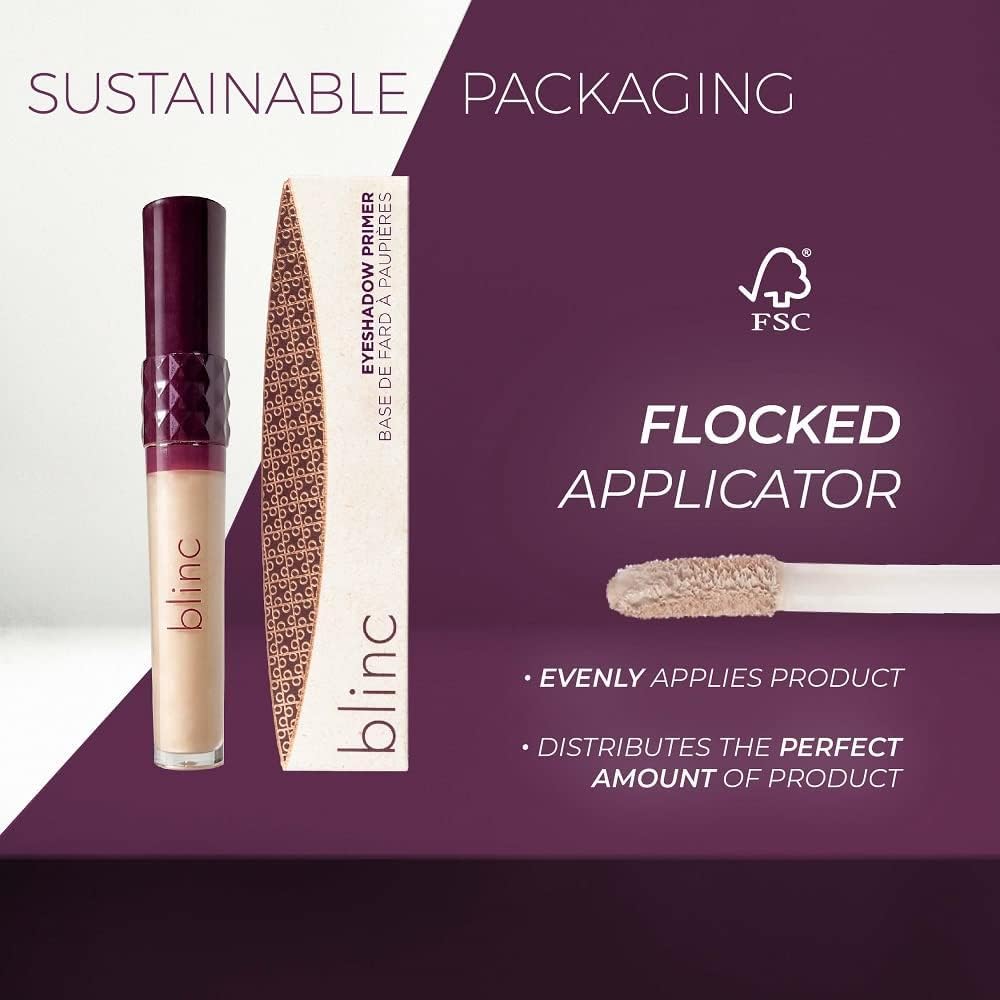 Blinc Eyeshadow Primer, Translucent Eye Shadow Primer Base with Pro-Age Peptides and Vitamin E. For Long-Lasting, Crease-Free Eyeshadow &amp; Makeup Looks, Clean, Vegan, and Natural, 10mL/0.33 Fl. Oz