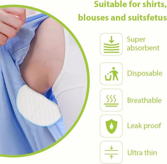 LOPHE 40Pcs Armpit Sweat Pads, Sweat Patches for Underarms Women and Men, Underarm Sweat Pads Invisible, Unflavored &amp; Ultra-Thin Sweat Pads, Anti-sweat Disposable SweatPads for Sports Daily Wear
