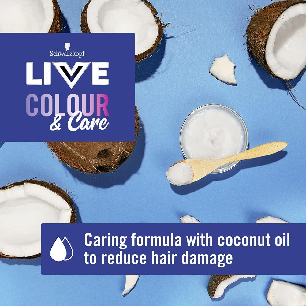 Schwarzkopf LIVE Colour &amp; Care Hair Mask, 5 Minute Wash Out Colour Boost, Semi-permanent Pink Hair Dye, Lasts up to 6 Washes- Rosy Pink, 150ml