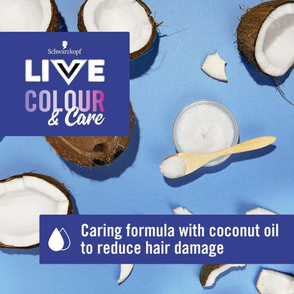 Schwarzkopf LIVE Colour &amp; Care Hair Mask, 5 Minute Wash Out Colour Boost, Semi-permanent Pink Hair Dye, Lasts up to 6 Washes- Rosy Pink, 150ml