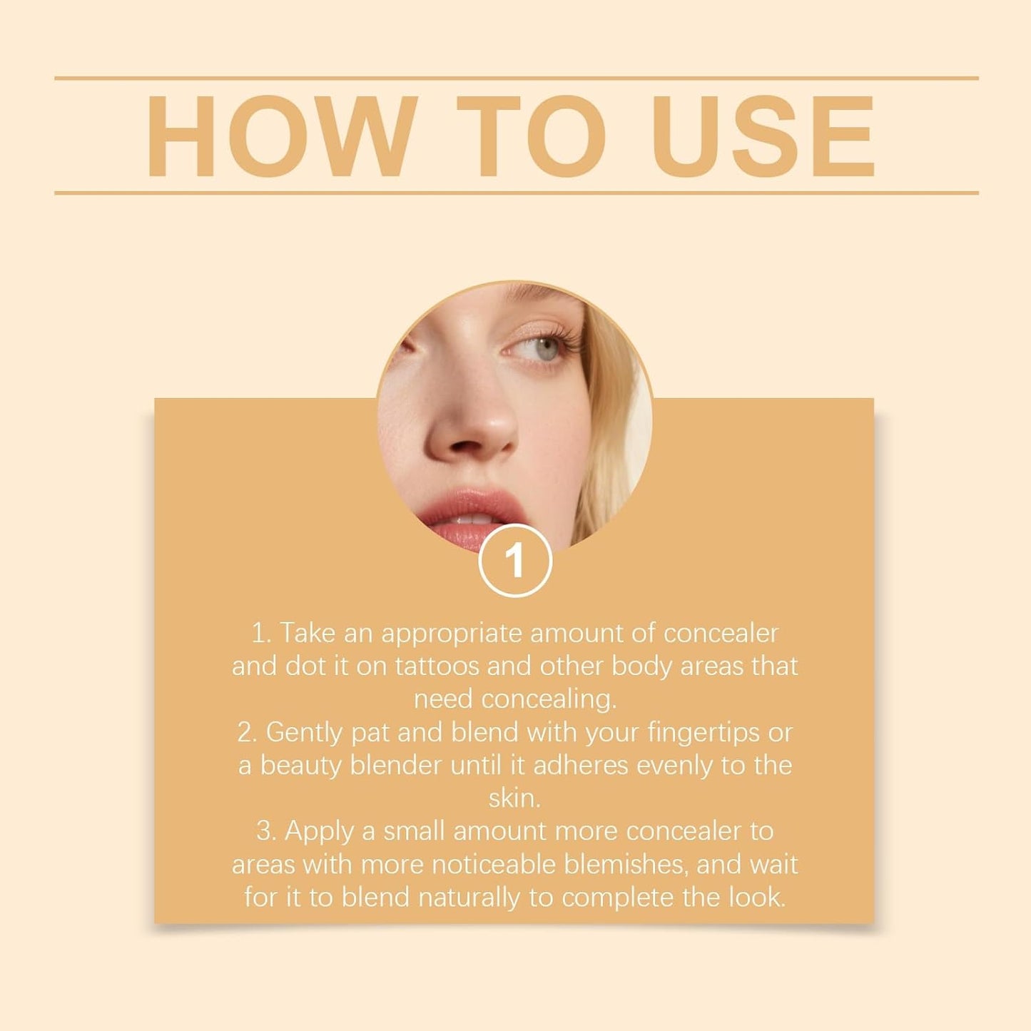Waterproof Body Concealer&amp;Leg Foundation,High Coverage Body Makeup Full Coverage Waterproof,Tattoo Cover Up Cream,Effectively Conceals Tattoos Scars Varicose Veins,Sweat-Resistant Natural Look