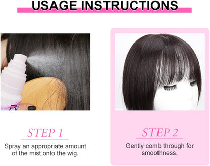 Wig Hair Spray Leave-In Conditioner - Moisturizing &amp; Hydrating Detangler for Synthetic Hair - 80ml