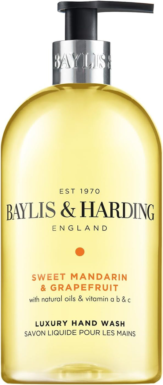 Baylis &amp; Harding Sweet Mandarin and Grapefruit Hand Wash, 500 ml (Pack of 3) - Vegan Friendly