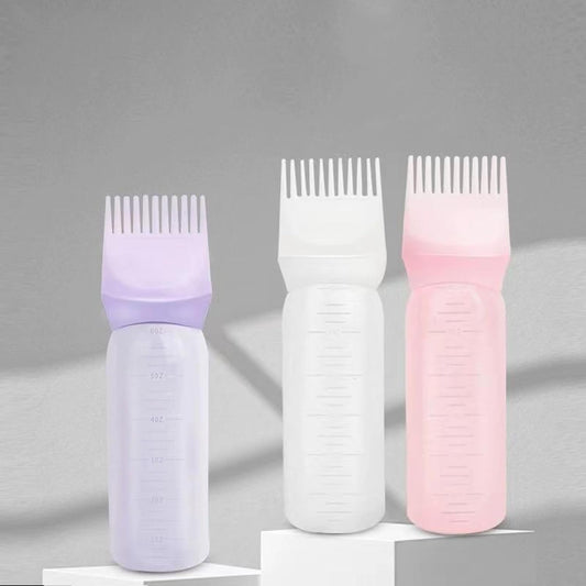 Botella Aplicadora De Peine De Raíz,Root Comb Applicator Bottle,Hair Oiling Applicator,Hair Oil Bottle with Comb,Oil Applicator Bottle for Hair,Hair Dye Bottle (Purple), 24461209