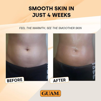 GUAM FIR Anti Cellulite Seaweed Hot Body Mud 1kg, Warming Body Wrap Treatment with Tourmaline &amp; Ivy Extract for Tummy, Waist, Hips &amp; Thighs, Firming Body Care for Smoother-Looking Skin Tone
