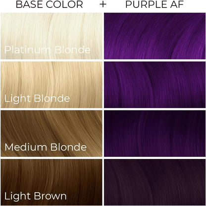 ARCTIC FOX 100% Vegan &amp; Cruelty Free Vibrant Semi Permanent Hair Colour Dye - Purple AF 165 ml e