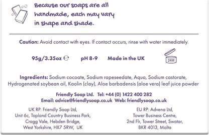 Friendly Soap - Fragrance-Free Shaving Bars (95g), Rich, Soothing, Plant-Based, Cruelty-Free, Made By Hand, No Preservatives or Sulphates, Sustainable, Recyclable