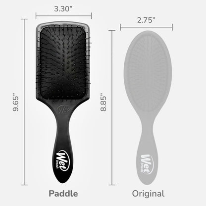 WetBrush Paddle Detangler with Intelliflex Bristles and Aquavents to Help Drying, Wider Surface Area Detangles in Less time, Wet Brush Detangles Hair with Ease, Suitable for All Hair Types, Black