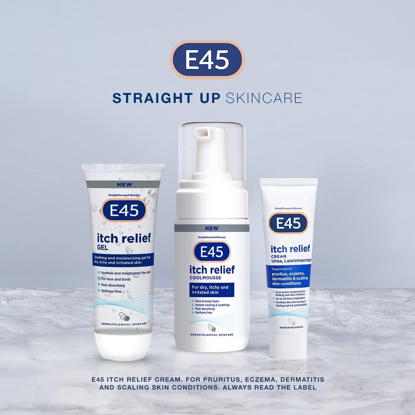 E45 Itch Relief Coolmousse 100ml – Face and Body Foam for Dry Skin, Itchy Skin and Irritated Skin - Cooling Foam to Soothe Itchy Skin (Pack of 2)