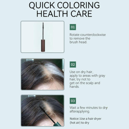 BigyQiu Root Touch Up Light Brown, Hair Mascara For Grey Hair, Water-Resistant Root Concealer