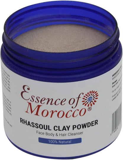 Moroccan Rhassoul Clay Powder Ghassoul used as a Cleansing Facial Body and Hair Shampoo Mask Pure &amp; Natural. 250 g. / 8.8 OZ