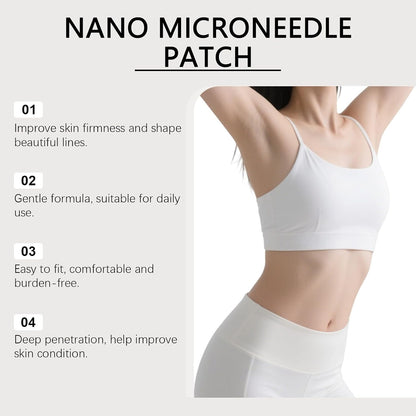 Moringa x Berberine Patch 12 in 1, Nano Microneedle Slimming Patch, Berberine Weight Loss Natural Ingredients, Easy to Apply, Invisible Under Clothes, Ideal for Men and Women