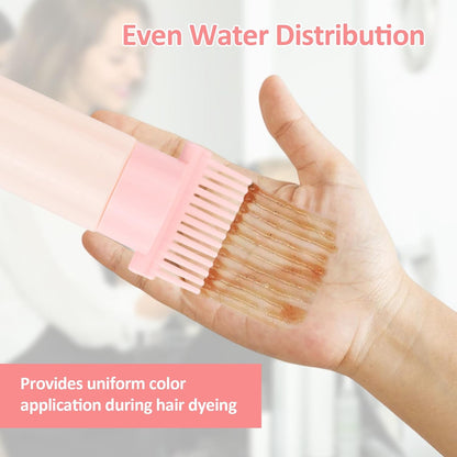 Hair Oil Applicator Bottle Set, 3 Pack Root Comb Applicator Bottles with Graduated Scale, 3 Hair Scalp Massager Shampoo Brush for Even Dyeing and Scalp Care
