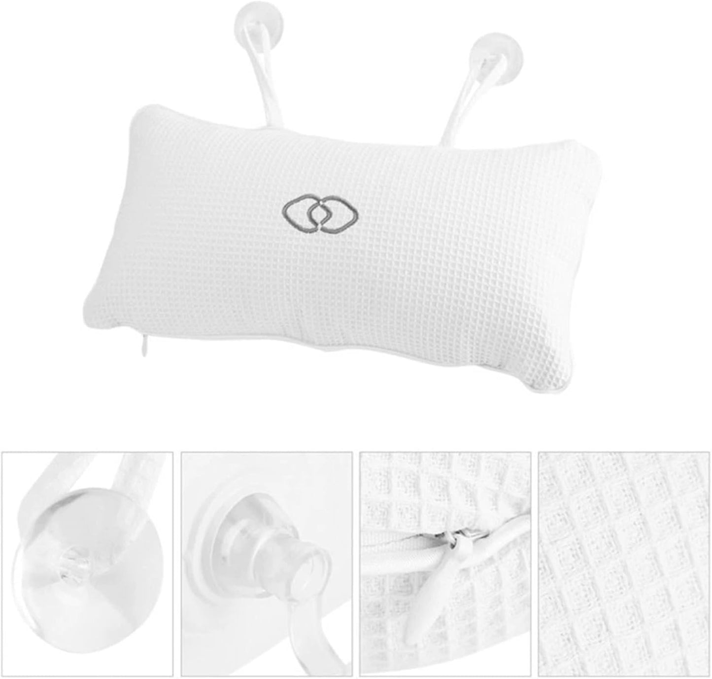 Non-Slip Bathtub Pillow, Bath Pillow Waterproof for Bathroom Home Spa Headrest Neck Rest Back Support