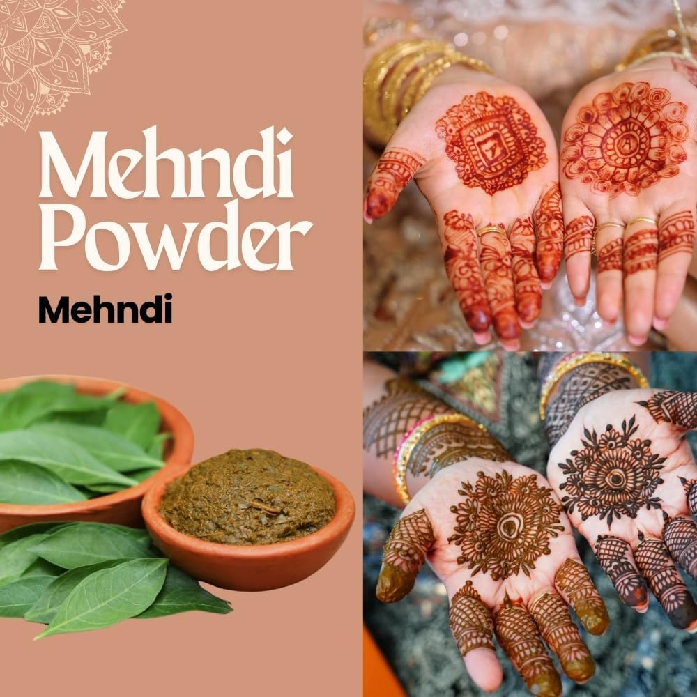 Henna Powder for Hair Growth 227g (8oz) | Pure Mehndi Powder | Natural black Henna Hair Colour Dye