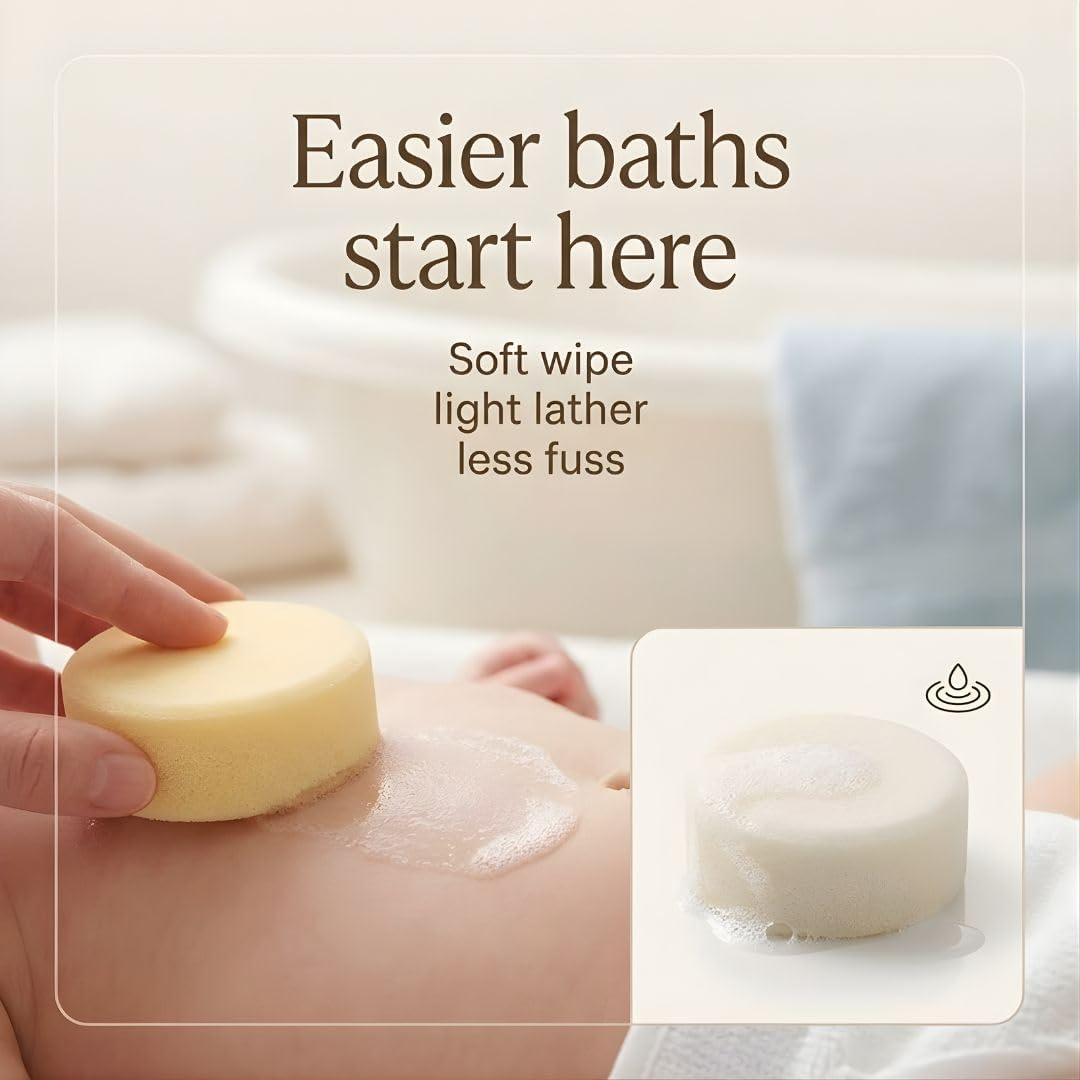 Baby Bath Sponge 6 Pack – Super Soft &amp; Gentle for Newborn &amp; Sensitive Skin – Baby Sponges for Bath Time, Body &amp; Shower Sponge for Kids &amp; Adults