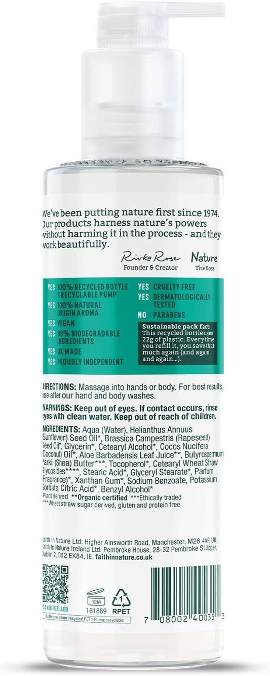 Faith In Nature Natural Coconut Hand and Body Lotion, Hydrating, Vegan and Cruelty Free, No SLS or Parabens, 400 ml