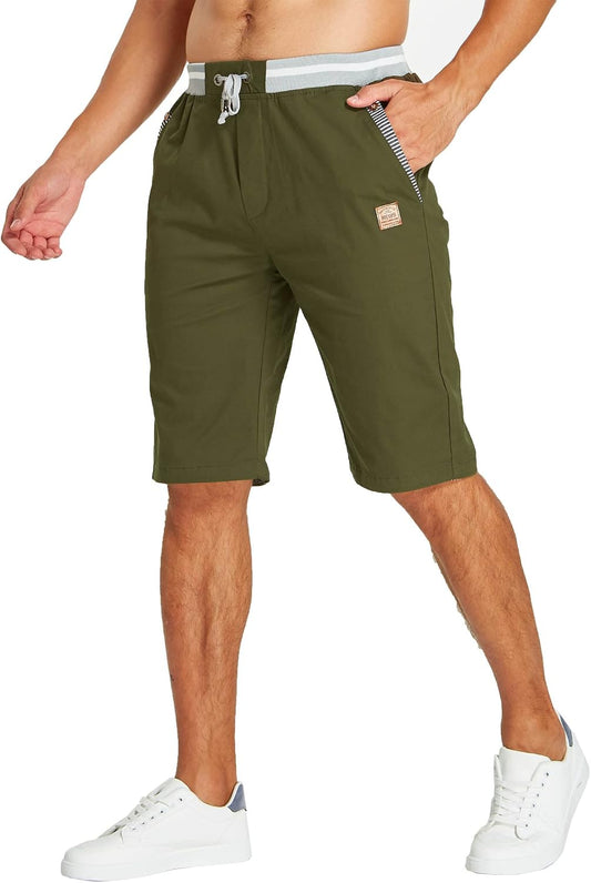 JustSun Men’s Summer Shorts – Casual Comfort with a Pop of Color