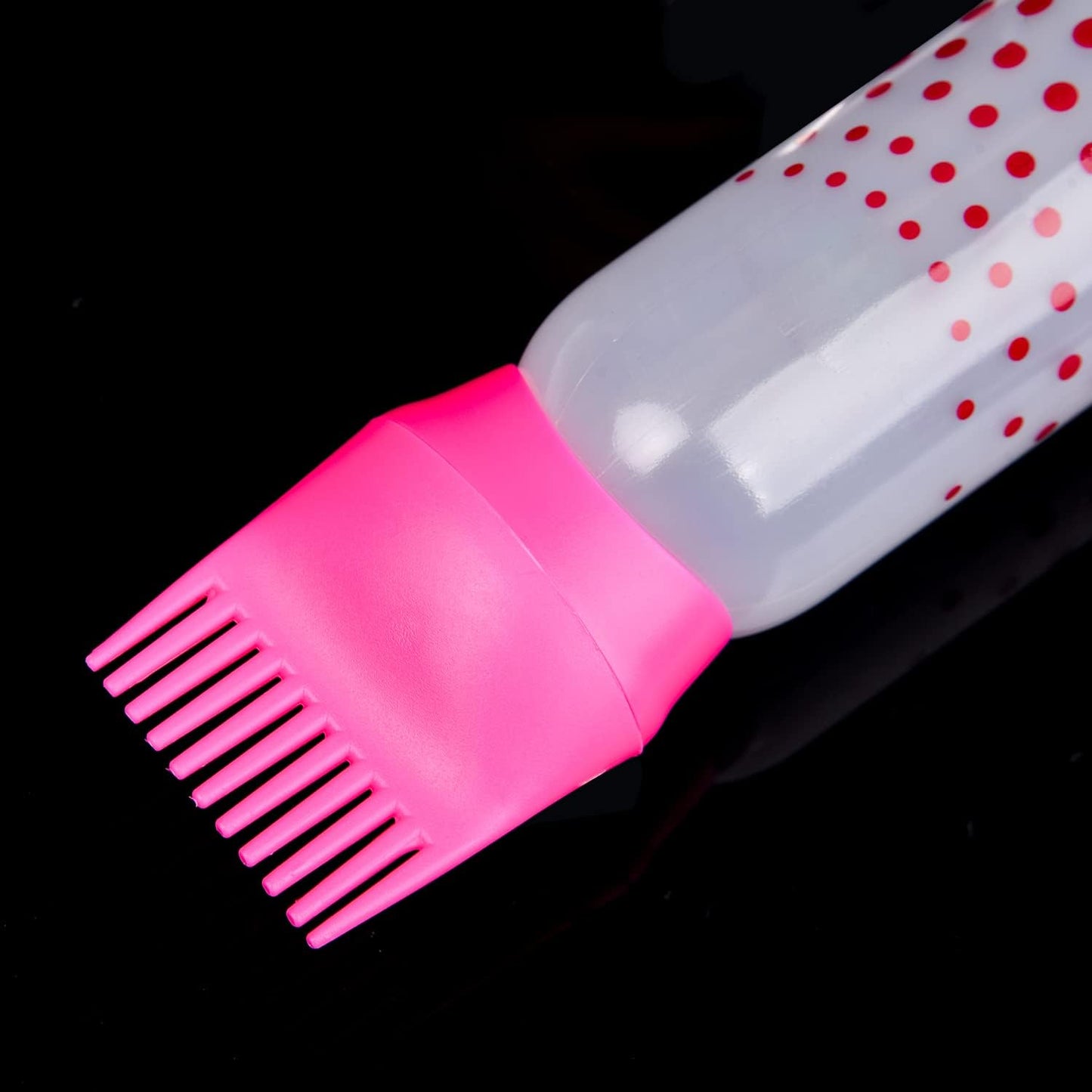 2pcs Applicator Bottle Root Comb Plastic Bottle with Sclae Conveient Squeezable Hair Dye Hair Product