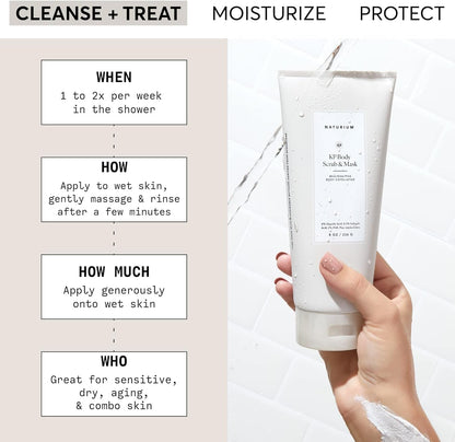 Naturium KP Body Scrub &amp; Mask for Keratosis Pilaris, Bump Eraser Shower Scrub &amp; Exfoliator for Skin | 8 OZ / 226 G
