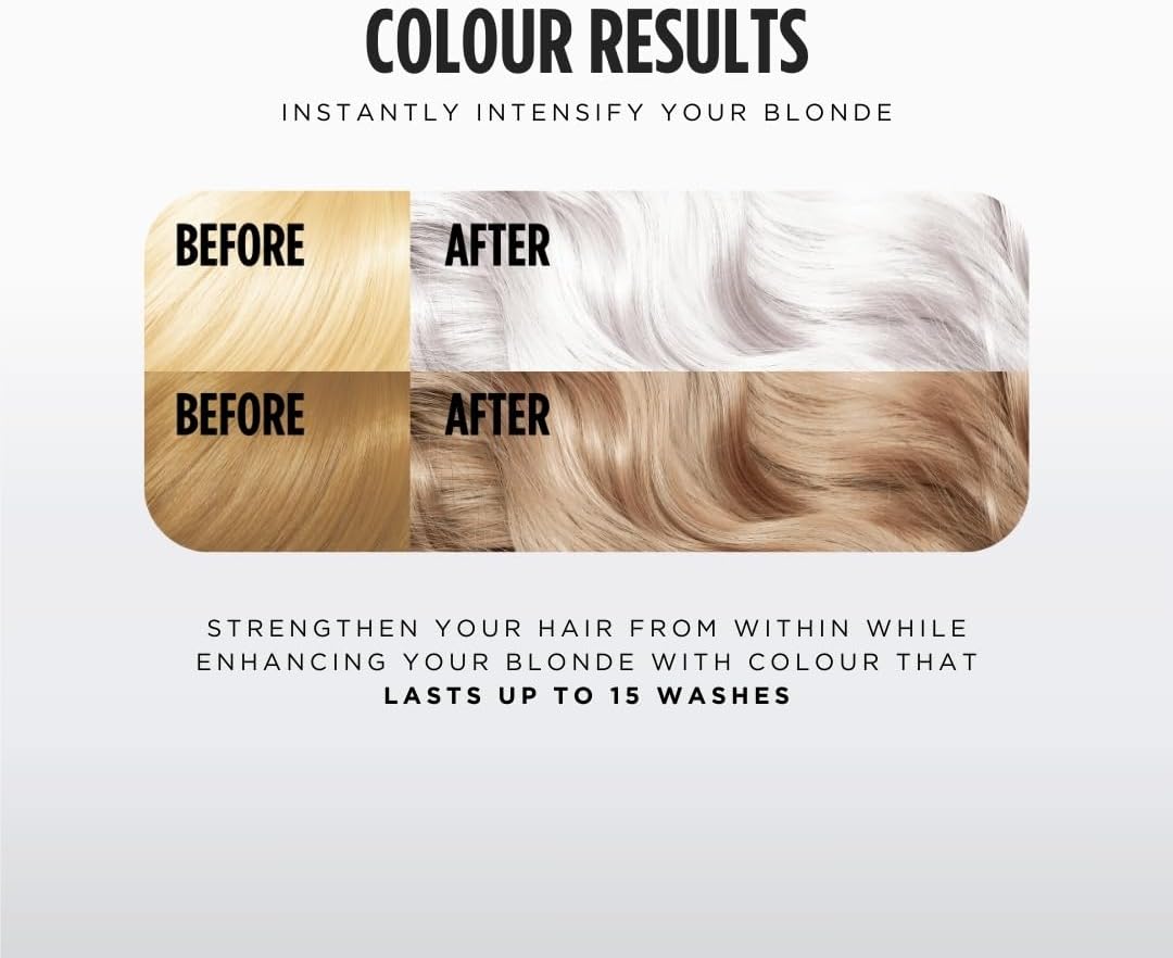 Jerome Russell ICE BLONDE Colour Bomb | Blonde Depositing Hair Mask | Nourishing, Semi-Permanent Colour &amp; Shine Treatment | Vegan &amp; Cruelty-Free | 300ml