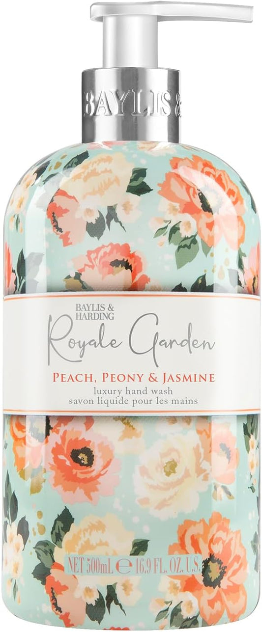 Baylis &amp; Harding Royale Garden Peach Peony &amp; Jasmine Hand Wash 500ml,pack of 6