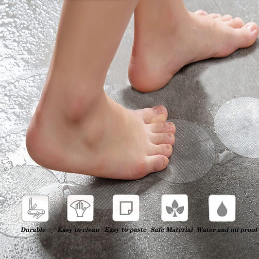 CCLKHY 20 Pcs Non Slip Bathtub Stickers, Round Non Slip Stickers, Shower Stickers, Transparent Self-Adhesive Non-Slip Strips Stickers for Bath Tub, Stairs, Shower Room, Slippery Surfaces