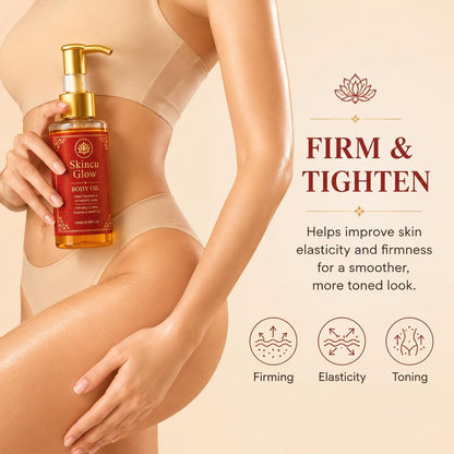 Skincu Glow Remedy Oil Skin Tightening – Skincu Anti Aging Body Oil for Crepey, Sagging &amp; Dry Skin – Lightweight Fast-Absorbing Non-greasy Moisturising Oil for Arms, Legs &amp; Full Body (1, pcs)