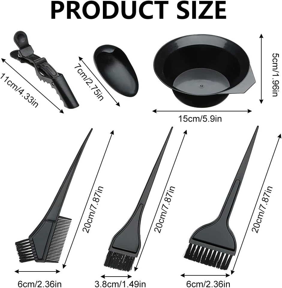 20Pcs Hair Colouring Kit, with Hair Dye Bowl and Brush Kit and Accessories, Reusable Tools for DIY and Salon Use
