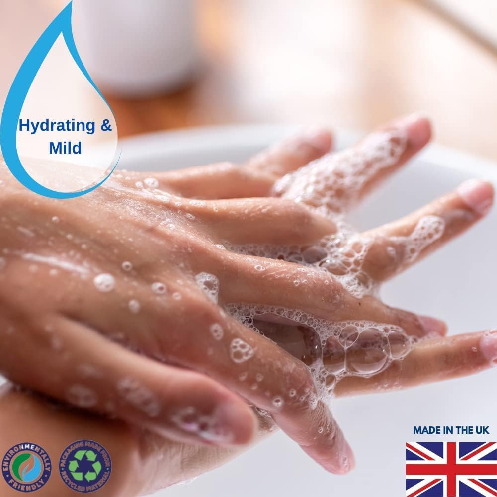 Osler &amp; Walsh 5 Litre Antibacterial Blue Hand Soap, Lightly Fragranced Hand Wash for Home, School and the Workplace. Hydrates &amp; Softens Skin, Non-Sticky Liquid Hand Soap Protects Skin From Dryness