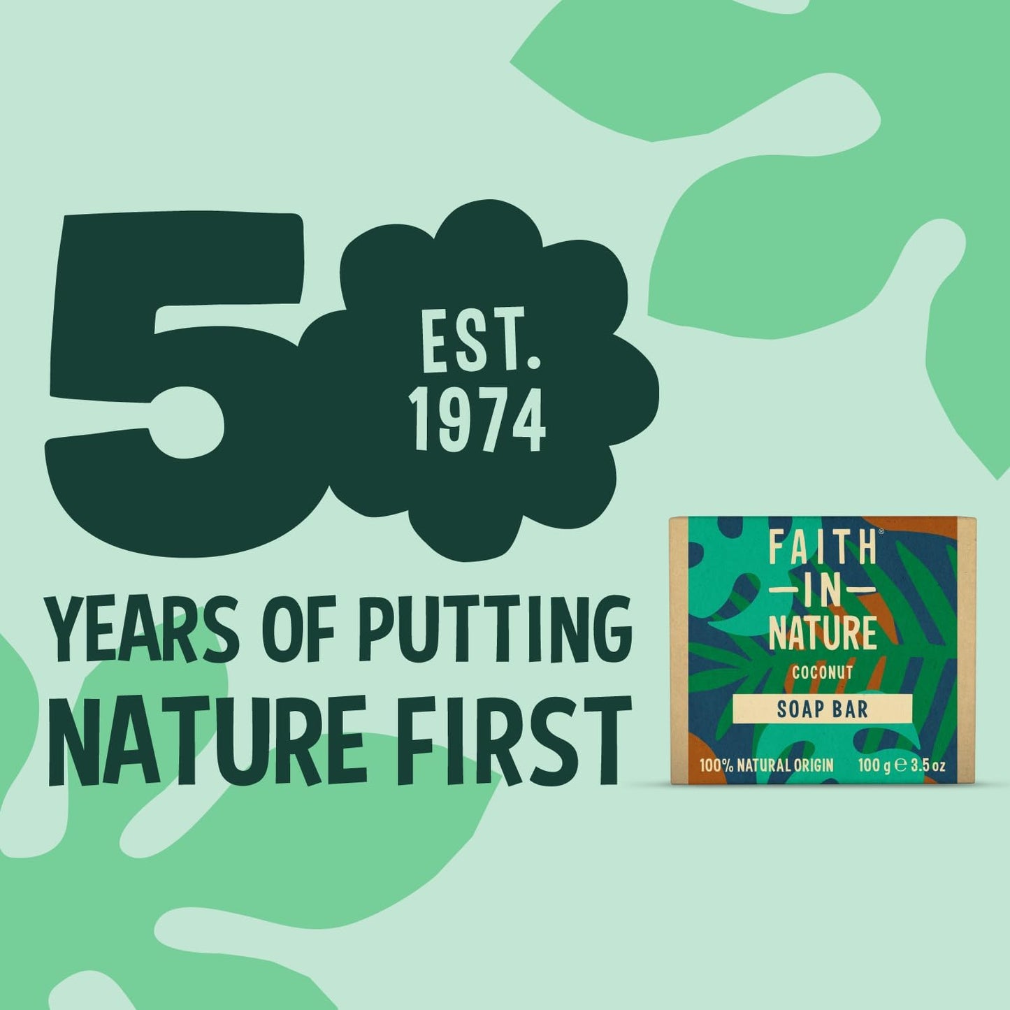 Faith In Nature Natural Coconut Hand Soap Bar, Hydrating, Vegan &amp; Cruelty Free, No SLS or Parabens, 100g
