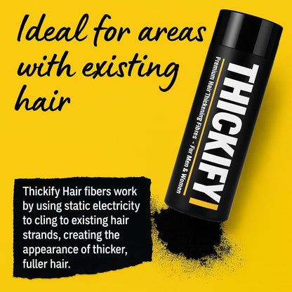 Hair Fibres for Thinning Hair Undetectable &amp; Natural - 28g Bottle - Completely Conceals Hair Loss Instantly - Hair Thickener &amp; Topper for Fine Hair for Women &amp; Men (Medium Brown), Pack of 1