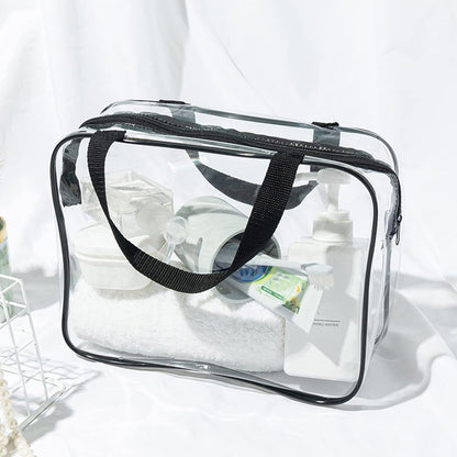 Clear Toiletry Bags, 2 Pcs Large Storage Makeup Bags Waterproof Transparent Cosmetic Gags for Travel