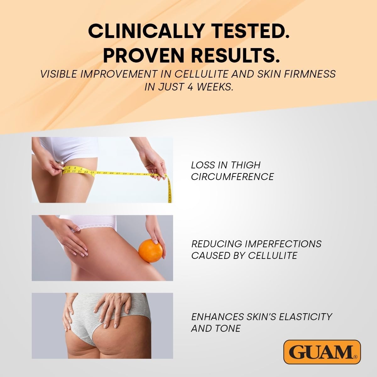 GUAM Seaweed Mud Anti Cellulite Treatment for Legs &amp; Thighs - 1kg Natural Tightening Hot Body Mask - Skin Firming Antioxidant Cellulite Remover to Reduce Imperfections, Improves Tone &amp; Elasticity