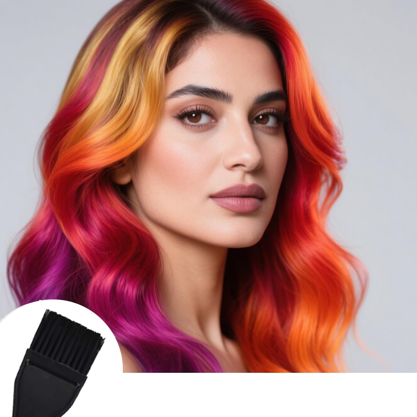 2Pcs Hair Dye Brush, Nylon Bristle Dyeing Comb Applicator Tools for Even Application in DIY Hair Colouring at Salon and Home (Black)