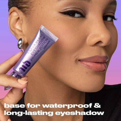 Urban Decay Eyeshadow Primer Potion, Smooths Imperfections, Preps Lids for Vibrant Crease-Free Makeup, Up to 24-Hour Long-Lasting, Vegan Formula*, Polymer Technology, Original Transparent Shade, 10ml