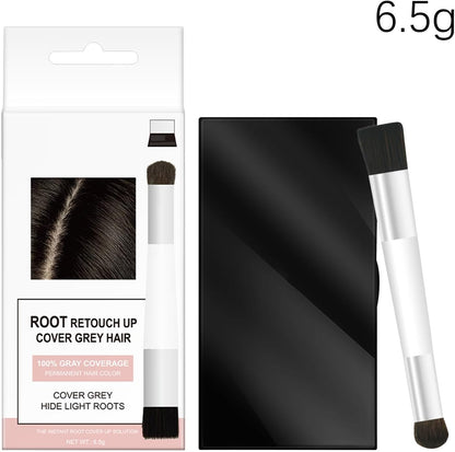 Hair Root Powder, 6.5 g Hair Colour Cover for Visible Hair Roots, Multifunctional Scalp Filling Against Light Areas &amp; Grey Coverage with Instant Volume Effect