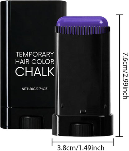 Purple Temporary Hair Colour Stick Comb, Retractable Washable Hair Chalk for Instant Styling, Halloween, Cosplay, Parties, Festivals &amp; Creative Looks (Purple)