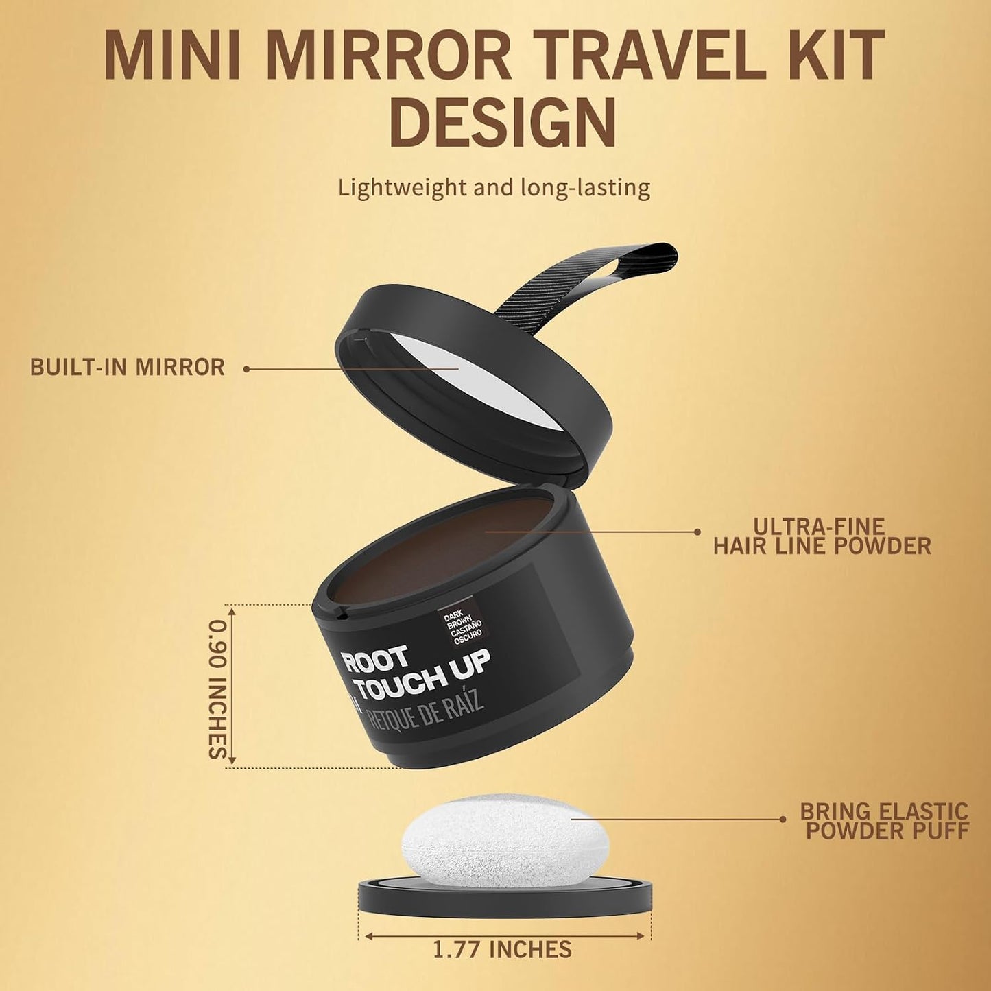 Gowwim Root Touch up Powder, Instantly Gray Hair Cover up Hairline Powder for Women &amp; Men Waterproof and Sweatproof Root Cover Up Long-Lasting for Thinning &amp; Loss Hair
