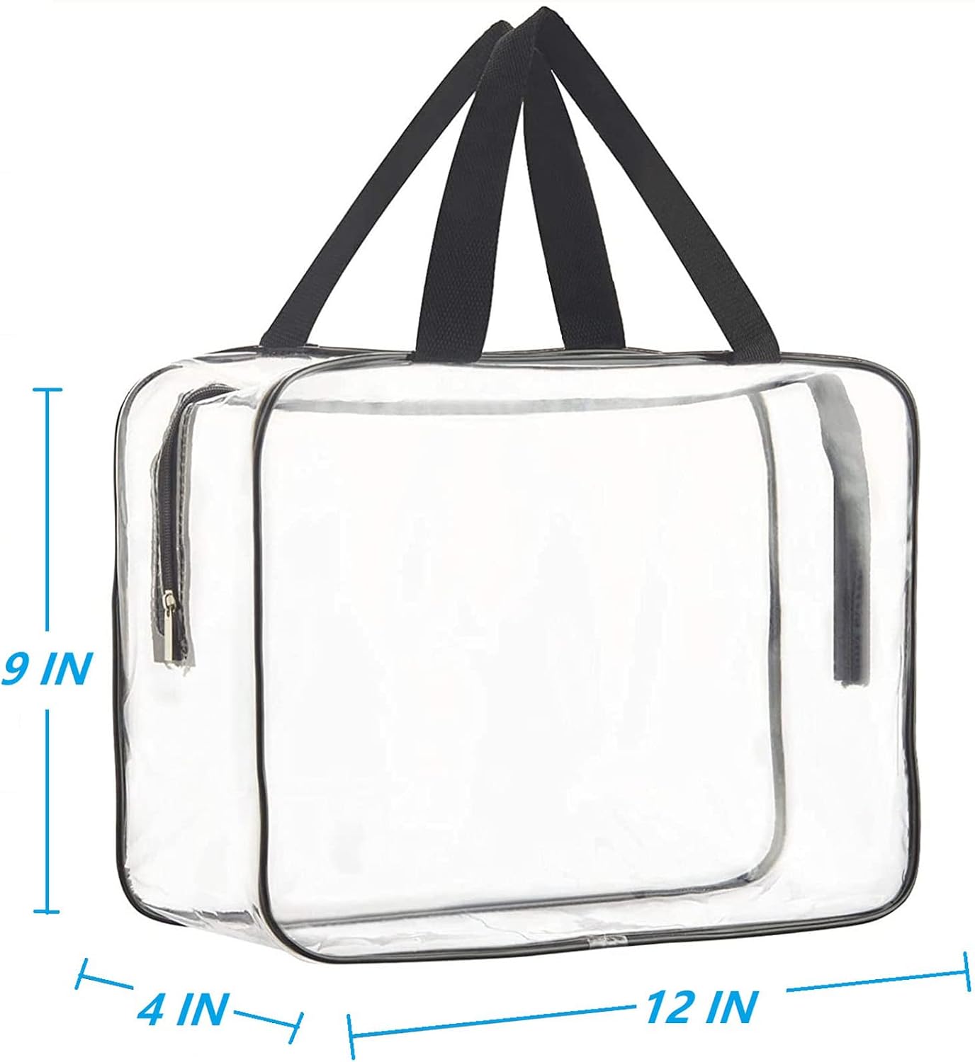 Clear Toiletry Bags, 2 Pcs Large Storage Makeup Bags Waterproof Transparent Cosmetic Gags for Travel