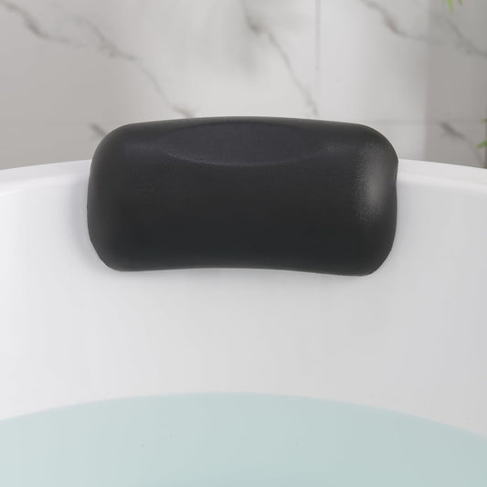 Bath Pillow, Waterproof Bath Pillow, Bathtub Pillow, Bath Cushion with Non-Slip Suction Cups, Bathtub Accessories, Ergonomic Neck and Back Support for Bathroom Home Spa Headrest-Black