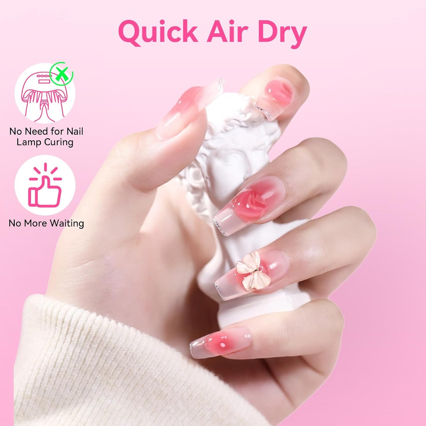 Makartt Extra Strong Nail Glue with Brush – 5s Dries Quickly, Long-Lasting Hold, 7ml Acrylic Adhesive for Nail Tips, Fake Nails &amp; Repairs, No Nail Lamp Needed