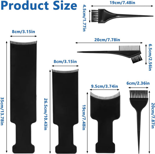 6 Pcs Balayage Board Hair Foils For Highlighting with Teeth Balayage Hair Dye Kit Hair Dye Paddle for Balayage Board Comb Hair Dye Kit for Hair Dye