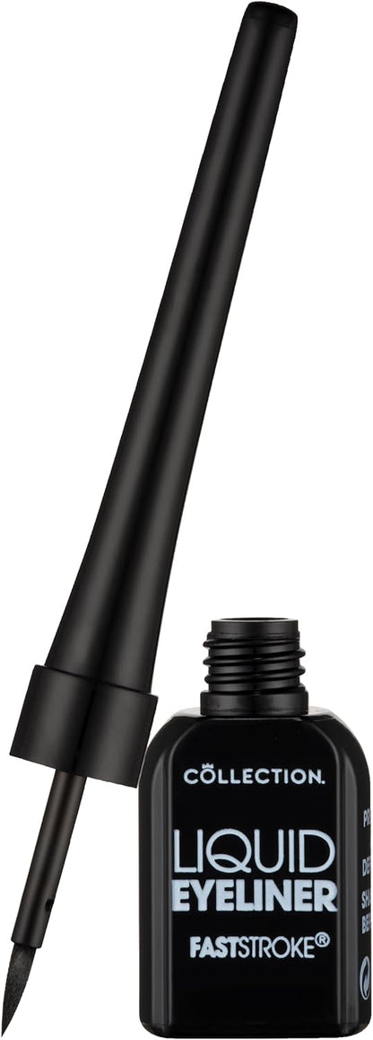 Collection Cosmetics Fast Stroke Eyeliner, Quick Drying Formula, 4ml, Black