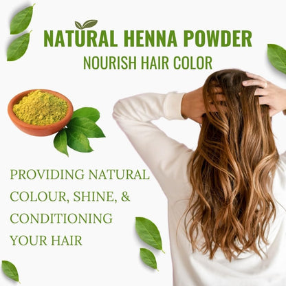 Henna Powder for Hair Growth 227g (8oz) | Pure Mehndi Powder | Natural black Henna Hair Colour Dye