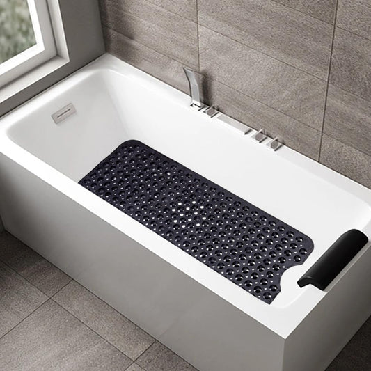 Armo® Transparent Anti Slip Shower Bath Mat Strong Mould &amp; Mildew Bathroom Mat PVC Mat Washable Bath Mat 70CM x 38CM (Black)