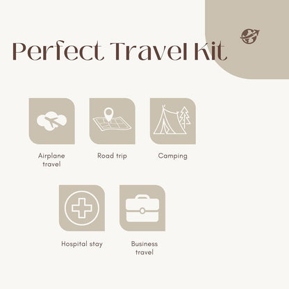Women’s Mini Travel Toiletries Set – Travel Size Toiletries Under 100ml, Airport Security Approved Essentials with Clear Travel Bag for Holiday, Hospital, Maternity, Camping