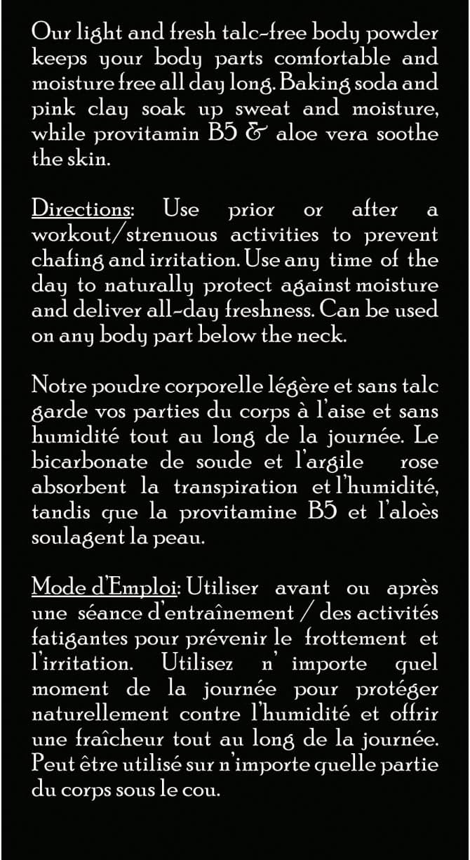 Brickell Men's Products Stay Fresh Body Powder for Men, Natural and Organic Talc-Free, Absorbs Sweat, Keeps Skin Dry (Scented, 5 oz)