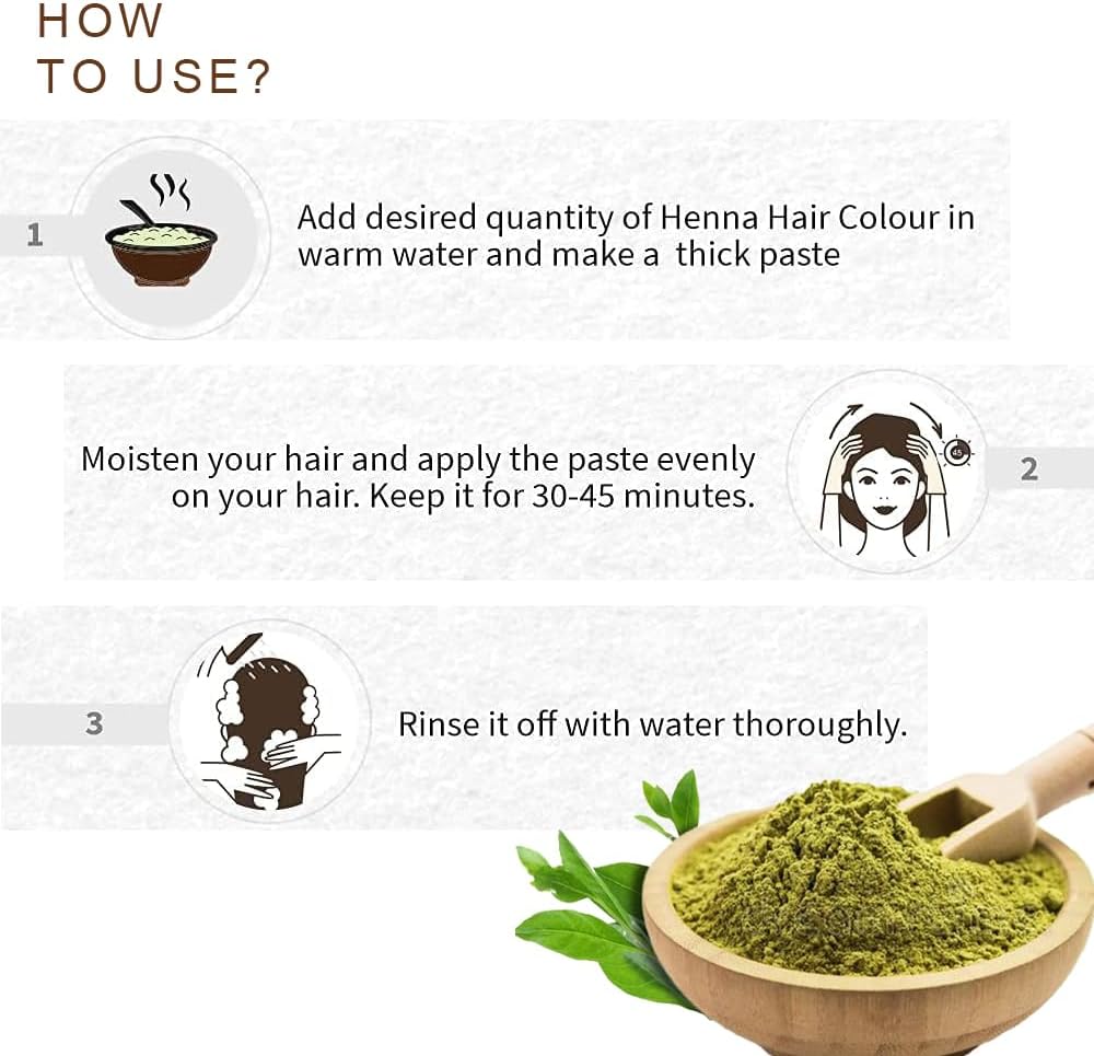 Fenny’s Creation Henne Color Mahogany Henna Powder 100g (Pack of 3) with free henna for hair (ACAJOU)