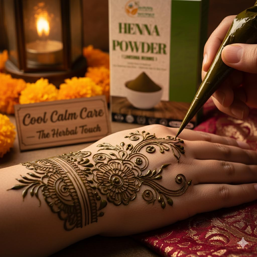 Herbs Botanica Organic Henna Powder For Hair Color 100% Pure Give Natural Color, Hair Dye Grown And Cultivated In Rajasthan 100% Chemical Free 150 Gms / 5.3 Oz Pack
